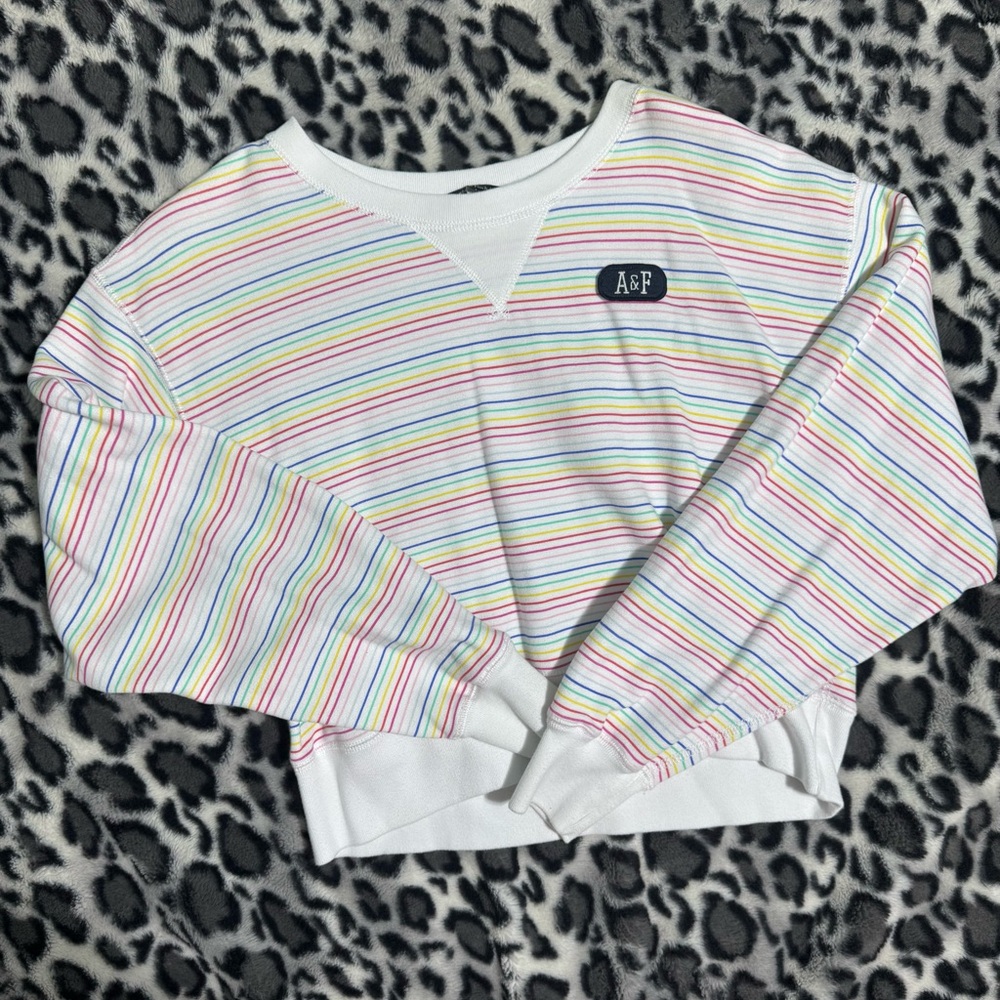 Abercrombie & Fitch womens Multicolor Striped Sweatshirt